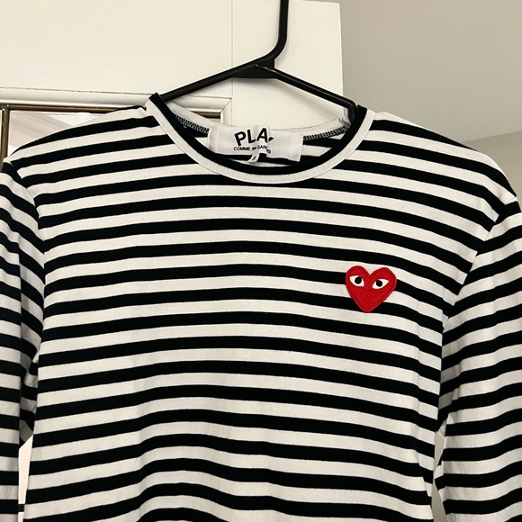 Comms Des Garçons x PLAY Striped Long sleeve - Picture 2 of 4